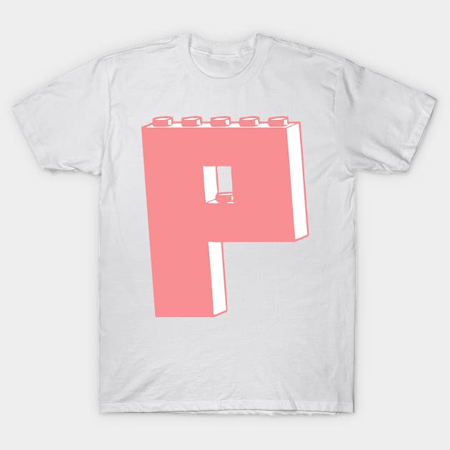 THE LETTER P, Customize My Minifig T-Shirt by ChilleeW